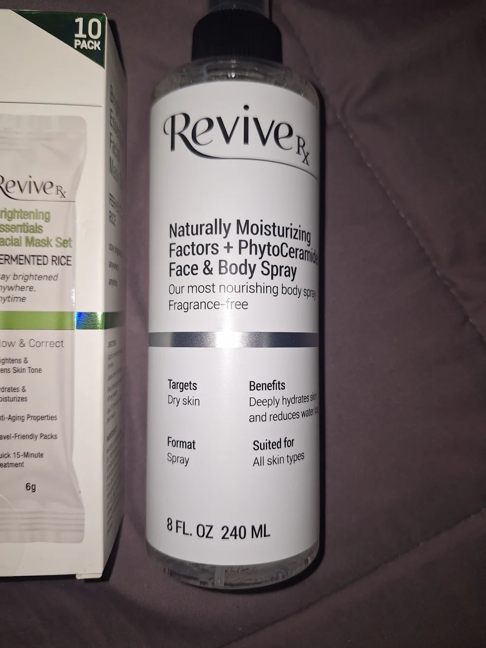 ReviveRx Brightening Facial Mask Set & Moisturizing Face & Body Spray - White - Picture 5 of 5